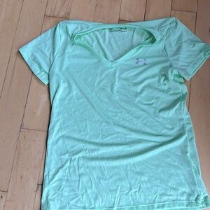Neon green under armor shirt